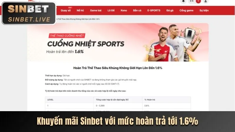 Hoàn trả cược mỗi ngày